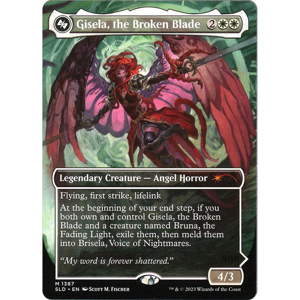 Gisela, the Broken Blade (Display Commander) - Thick Stock (SLD-1387) - Secret Lair Drop (Borderless)
