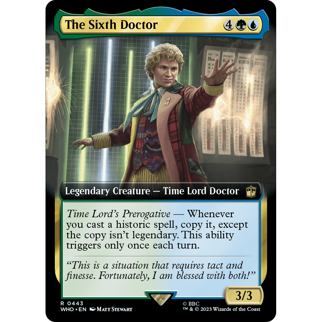 The Sixth Doctor (Extended Art) (WHO-443) - Doctor Who: (Extended Art) Foil