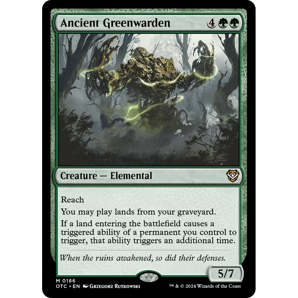 Ancient Greenwarden (OTC-186) - Outlaws of Thunder Junction Commander