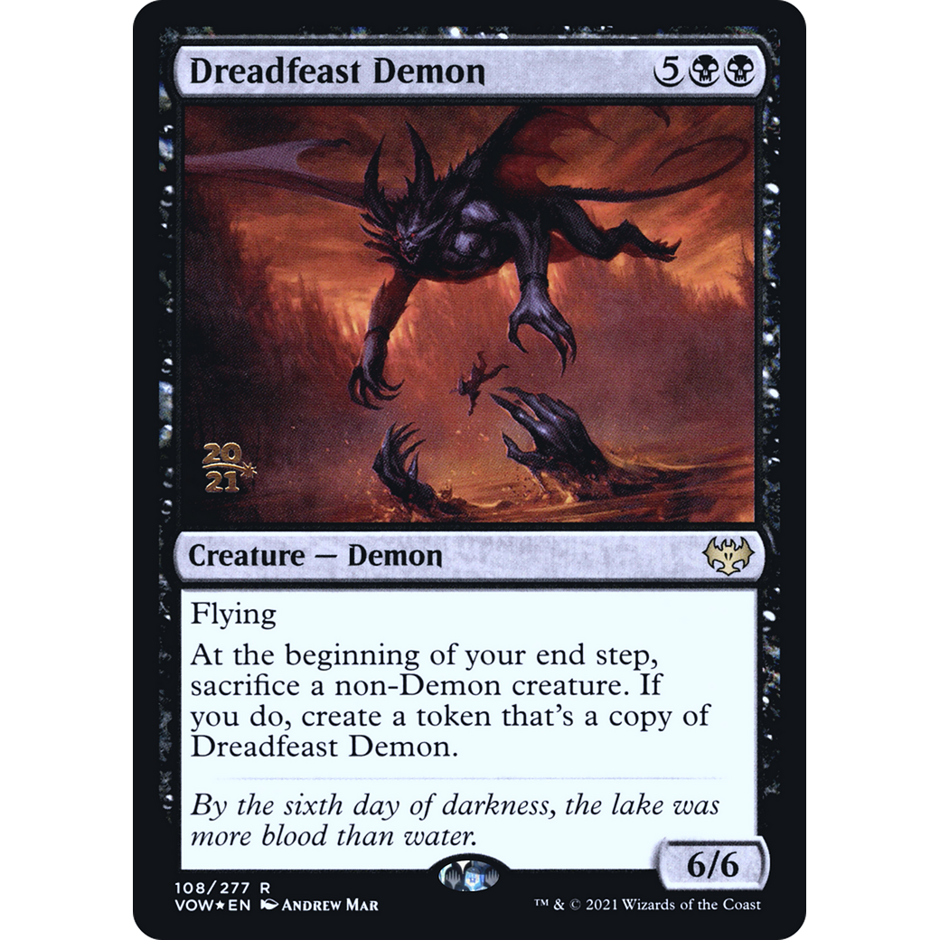 Dreadfeast Demon (PRE-108) - Innistrad: Crimson Vow Promos Foil