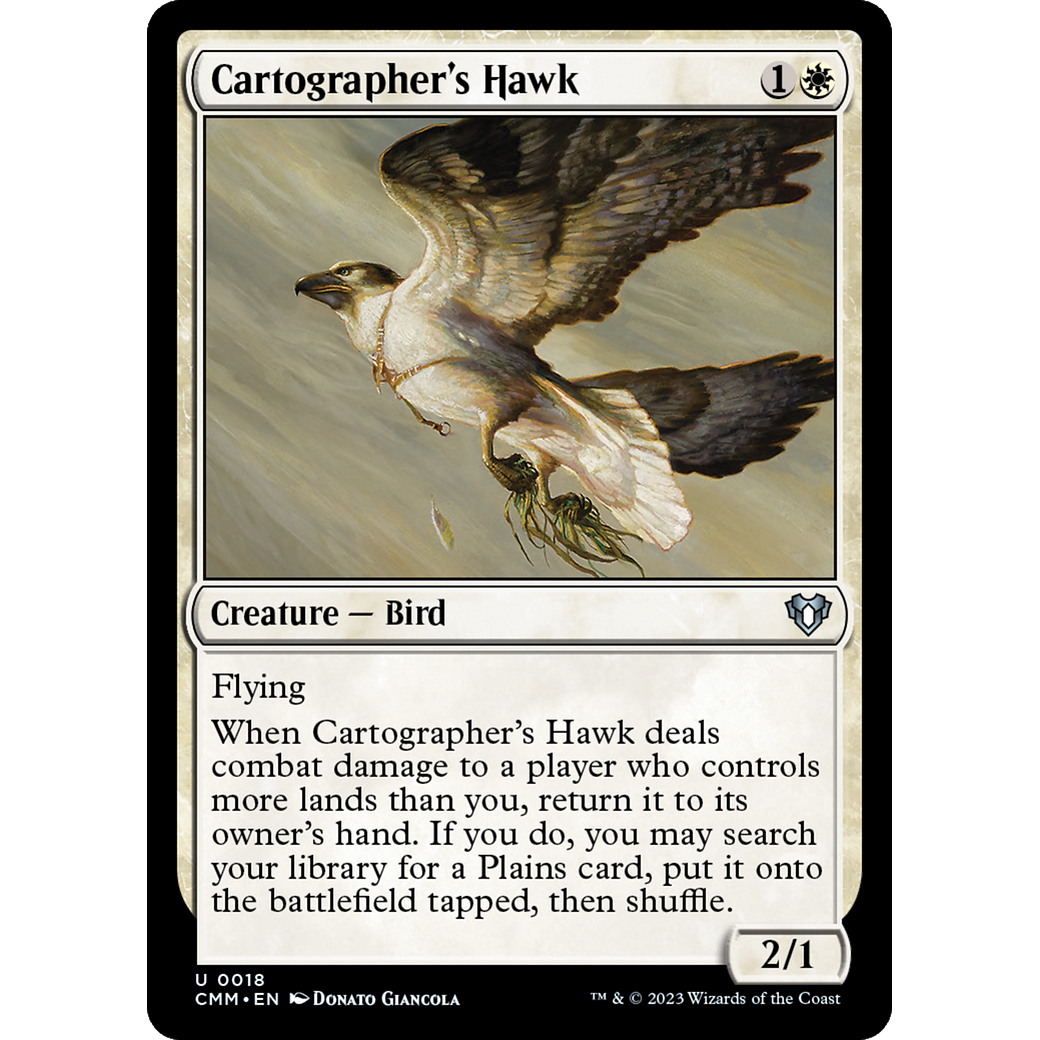 Cartographer's Hawk (CMM-018) - Commander Masters Foil