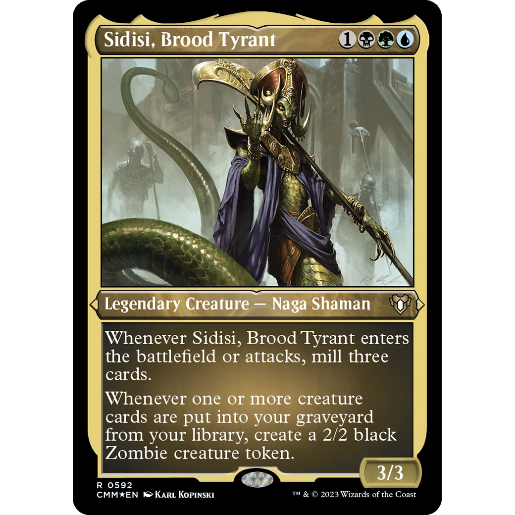Sidisi, Brood Tyrant (CMM-592) - Commander Masters Etched Foil