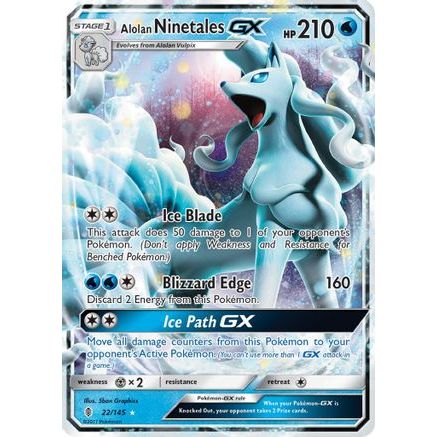 Alolan Ninetales GX 22/145 - SM Guardians Rising Holofoil