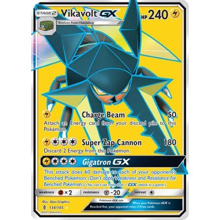Vikavolt GX (Full Art) 134/145 - SM Guardians Rising Holofoil