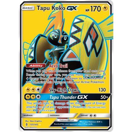 Tapu Koko GX (Full Art) 135/145 - SM Guardians Rising Holofoil