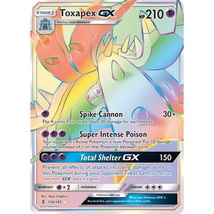 Toxapex GX (Secret) 154/145 - SM Guardians Rising Holofoil