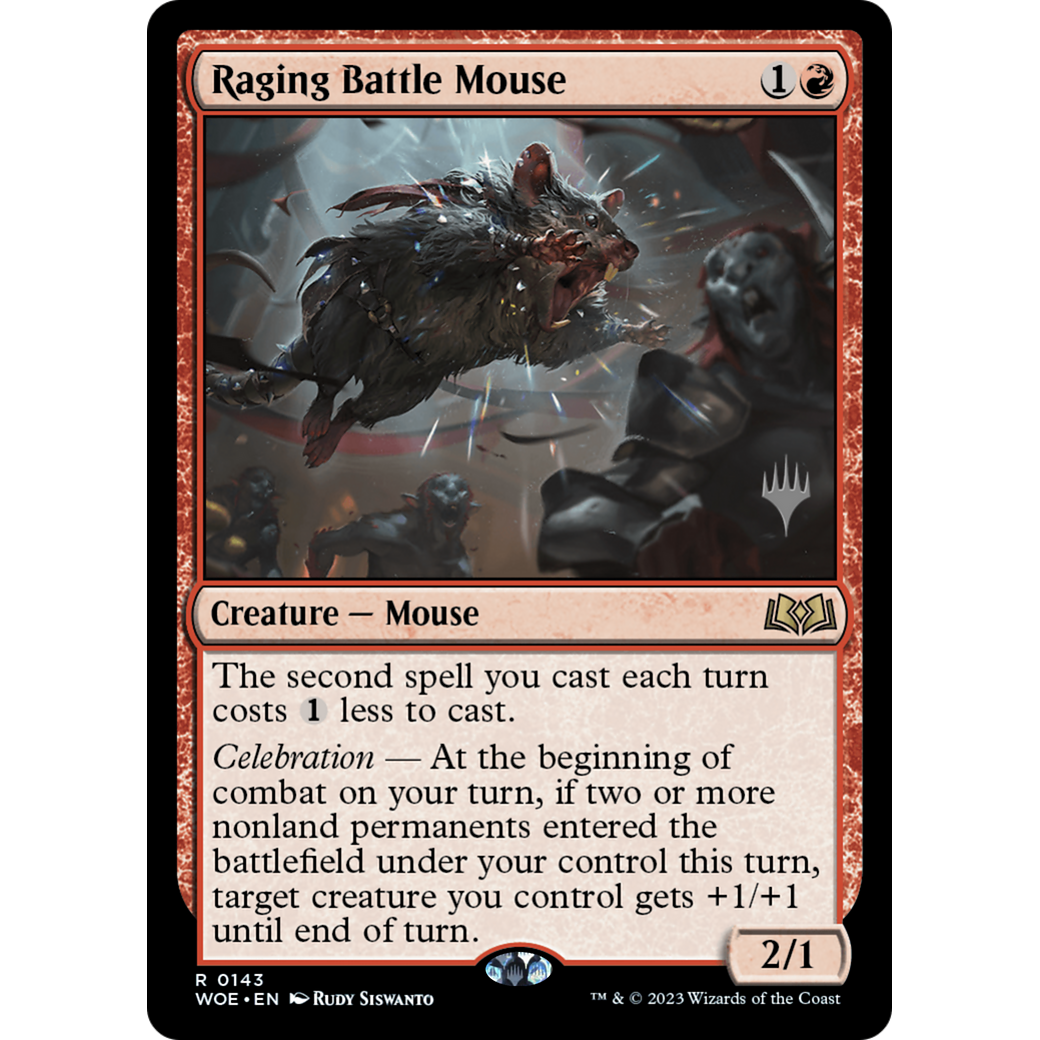Raging Battle Mouse (PPWOE-143P) - Wilds of Eldraine Promos Foil