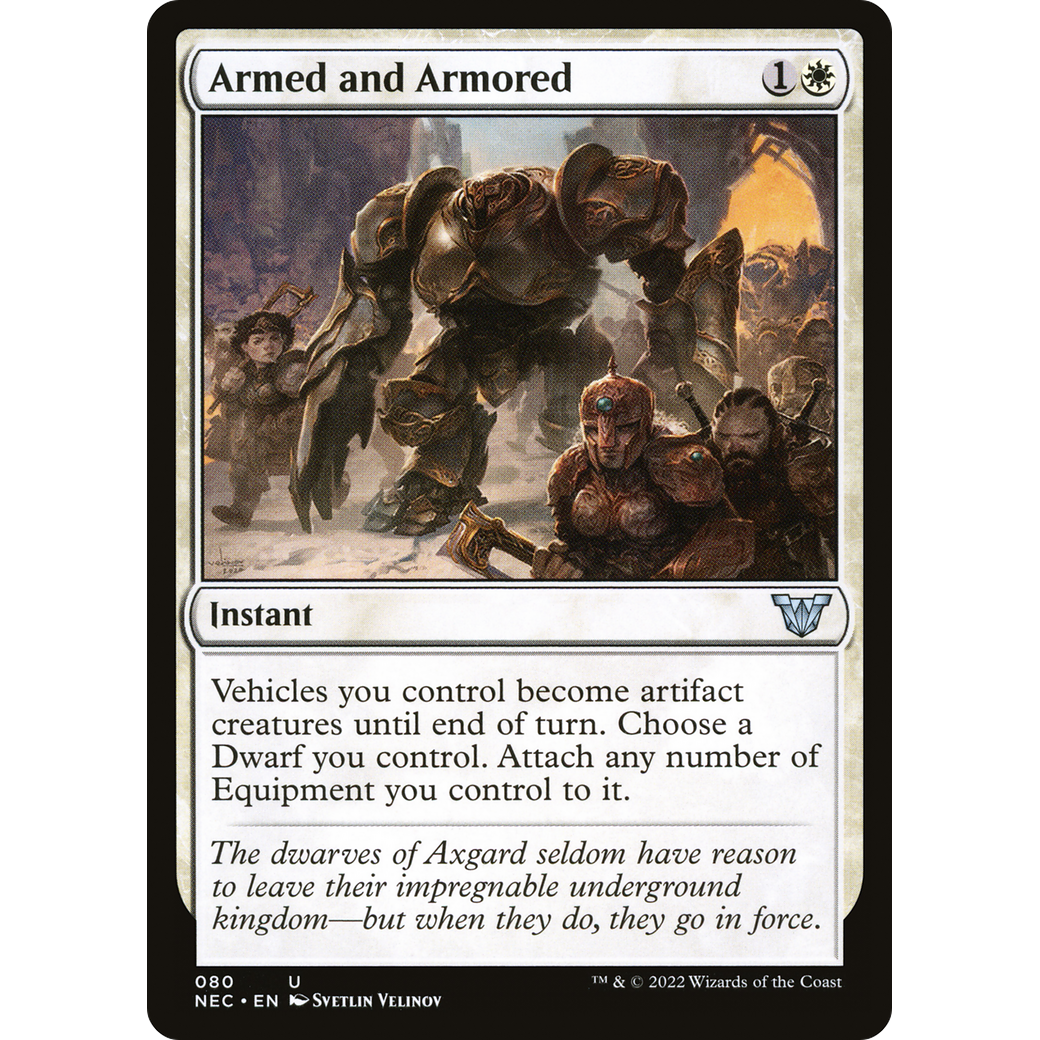 Armed and Armored (NEC-080) - Neon Dynasty Commander