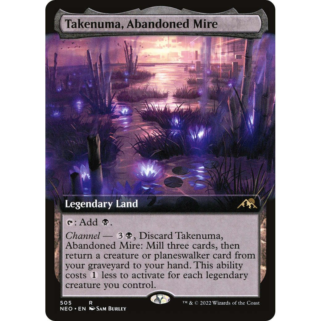 Takenuma, Abandoned Mire (NEO-505) - Kamigawa: Neon Dynasty: (Extended Art) Foil