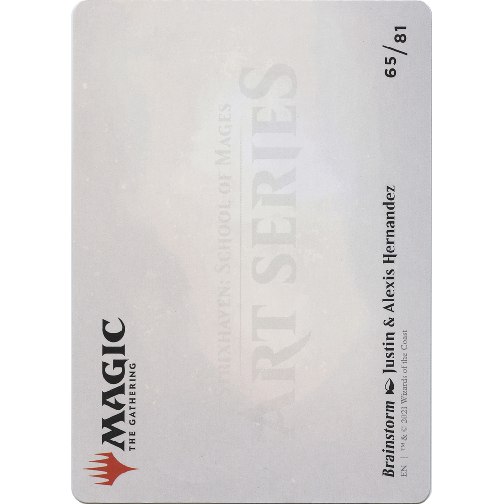 Brainstorm // Brainstorm (ASTX-065) - Strixhaven Art Series (Borderless)