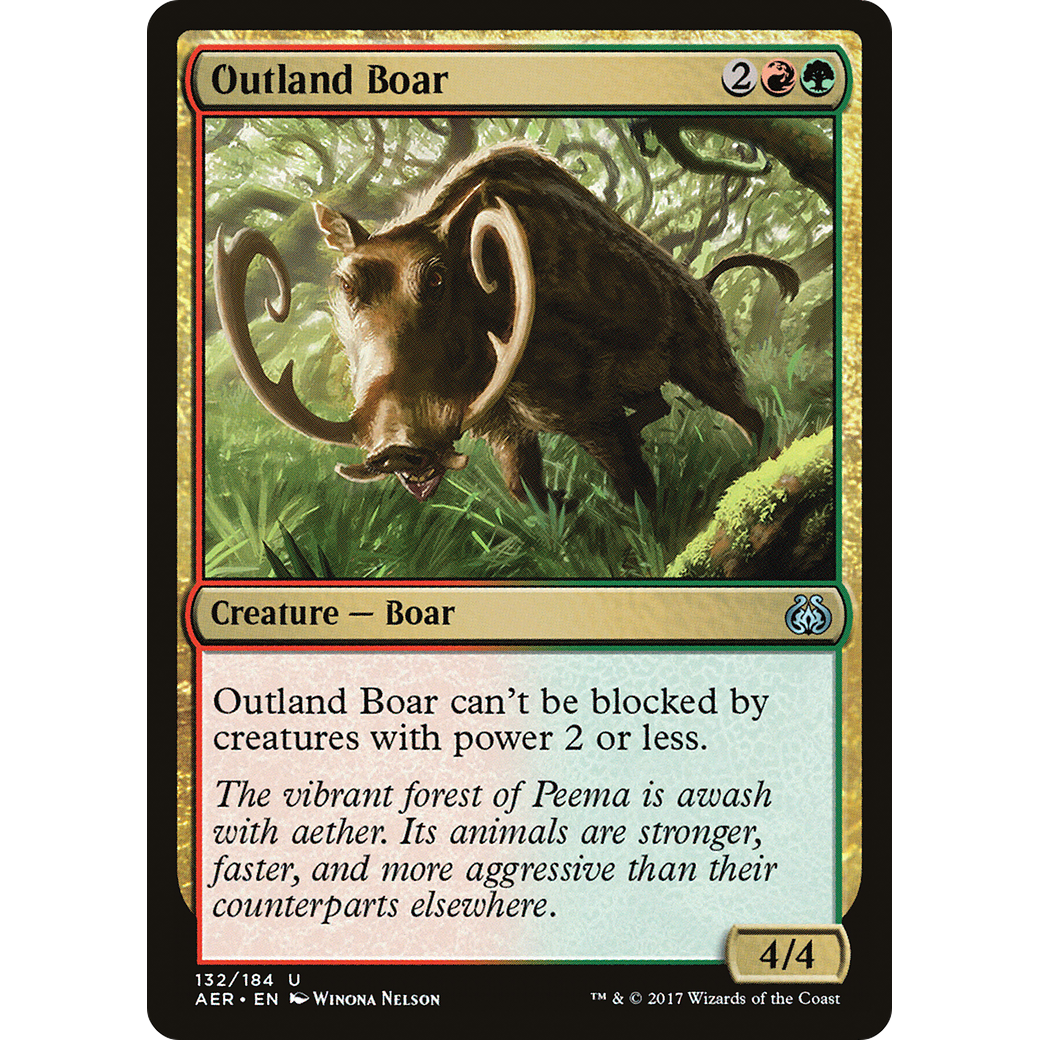 Outland Boar (AER-132) - Aether Revolt Foil