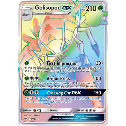 Golisopod GX (Secret) 148/147 - SM Burning Shadows Holofoil