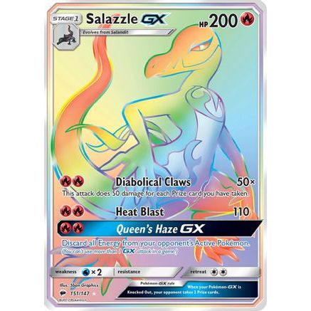 Salazzle GX (Secret) 151/147 - SM Burning Shadows Holofoil