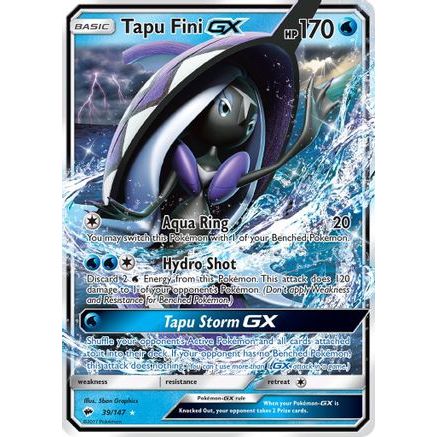 Tapu Fini GX 39/147 - SM Burning Shadows Holofoil
