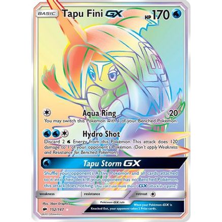 Tapu Fini GX (Secret) 152/147 - SM Burning Shadows Holofoil