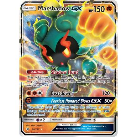 Marshadow GX 80/147 - SM Burning Shadows Holofoil