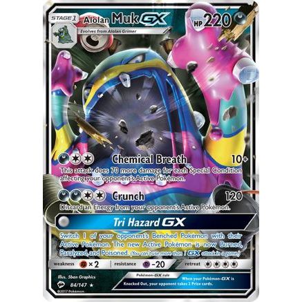 Alolan Muk GX 84/147 - SM Burning Shadows Holofoil