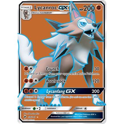 Lycanroc GX (Full Art) 136/147 - SM Burning Shadows Holofoil