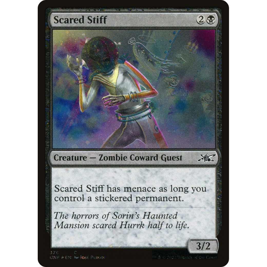 Scared Stiff (Galaxy Foil) (UNF-376) - Unfinity Foil