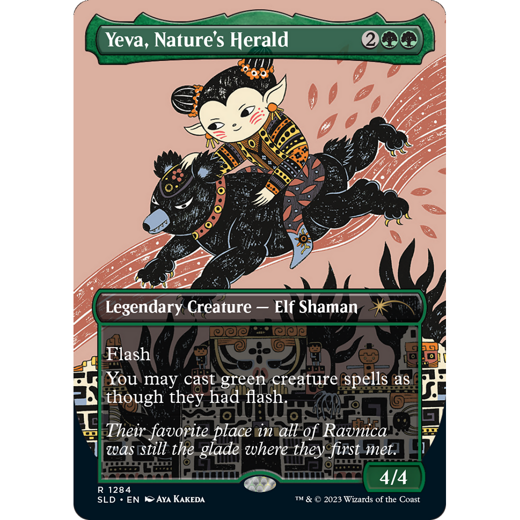 Yeva, Nature's Herald (SLD-1284) - Secret Lair Drop (Borderless) Foil
