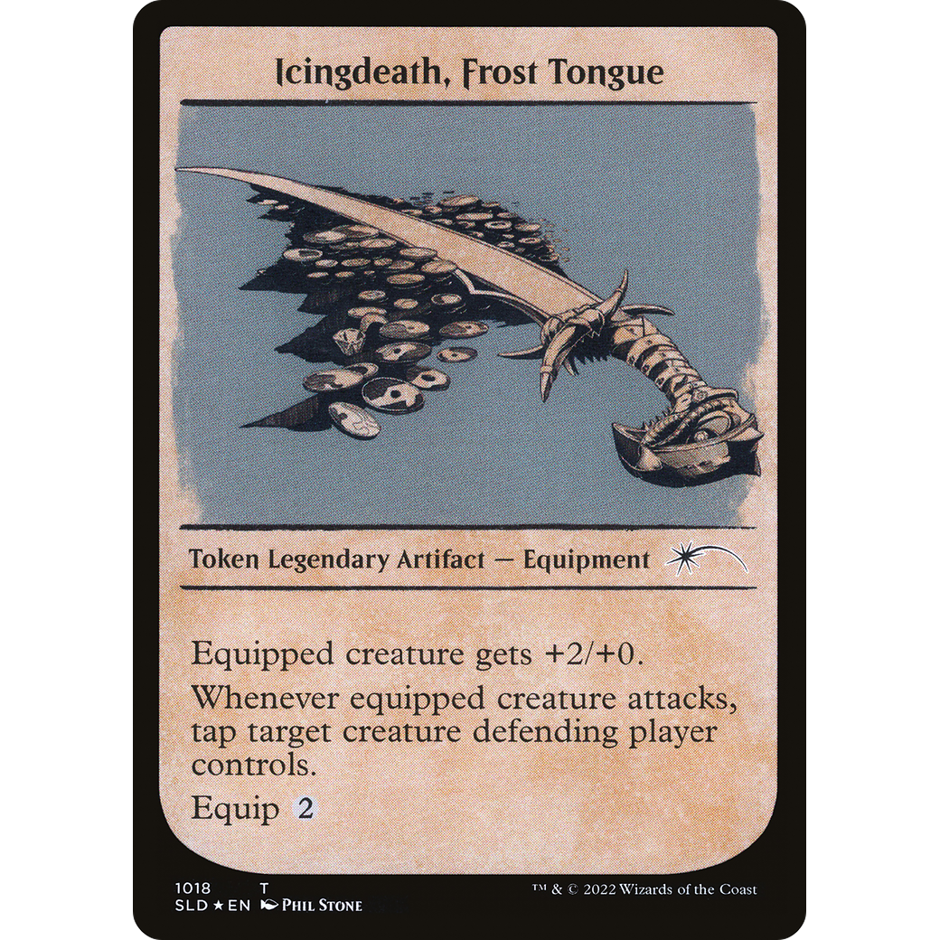 Icingdeath, Frost Tongue Token (Showcase) (SLD-1018) - Secret Lair Drop: (Showcase) Foil