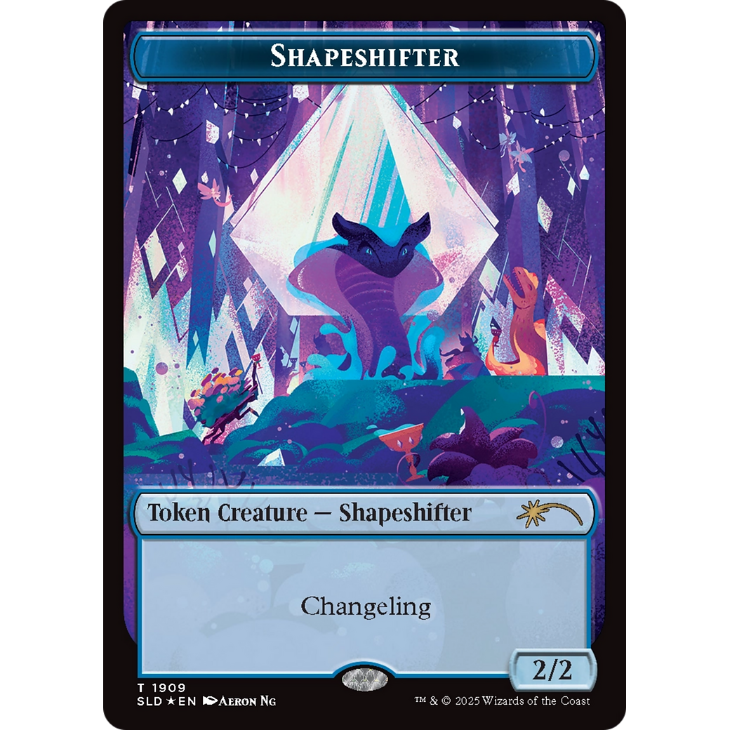 Shapeshifter Token (1909) (Double Rainbow Foil) (SLD-1909) - Secret Lair Drop Foil