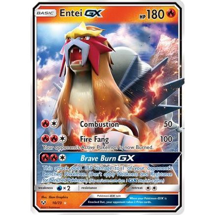 Entei GX 10/73 - Shining Legends Holofoil