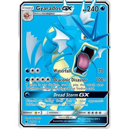Gyarados GX (Full Art) 101/111 - SM Crimson Invasion Holofoil