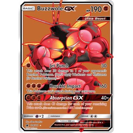 Buzzwole GX (Full Art) 104/111 - SM Crimson Invasion Holofoil
