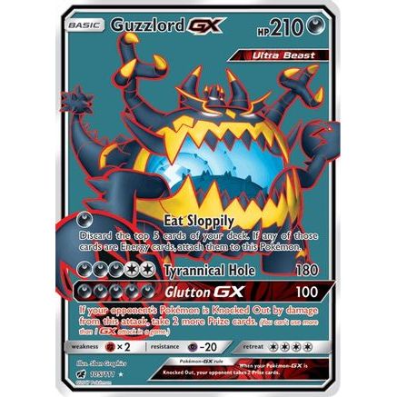 Guzzlord GX (Full Art) 105/111 - SM Crimson Invasion Holofoil