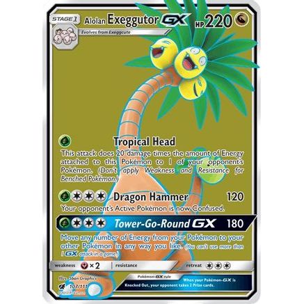 Alolan Exeggutor GX (Full Art) 107/111 - SM Crimson Invasion Holofoil