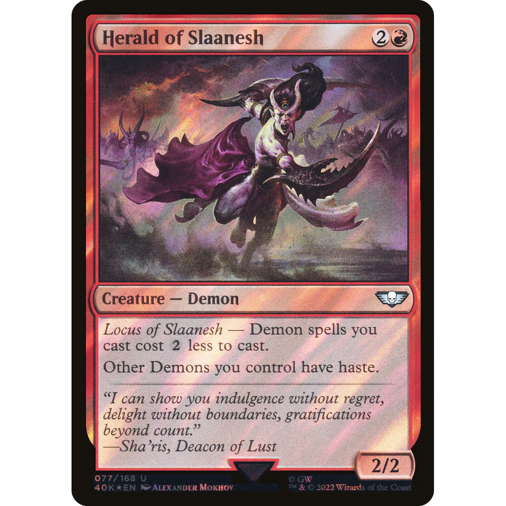 Herald of Slaanesh (40K-077) - Warhammer 40,000 Commander Foil