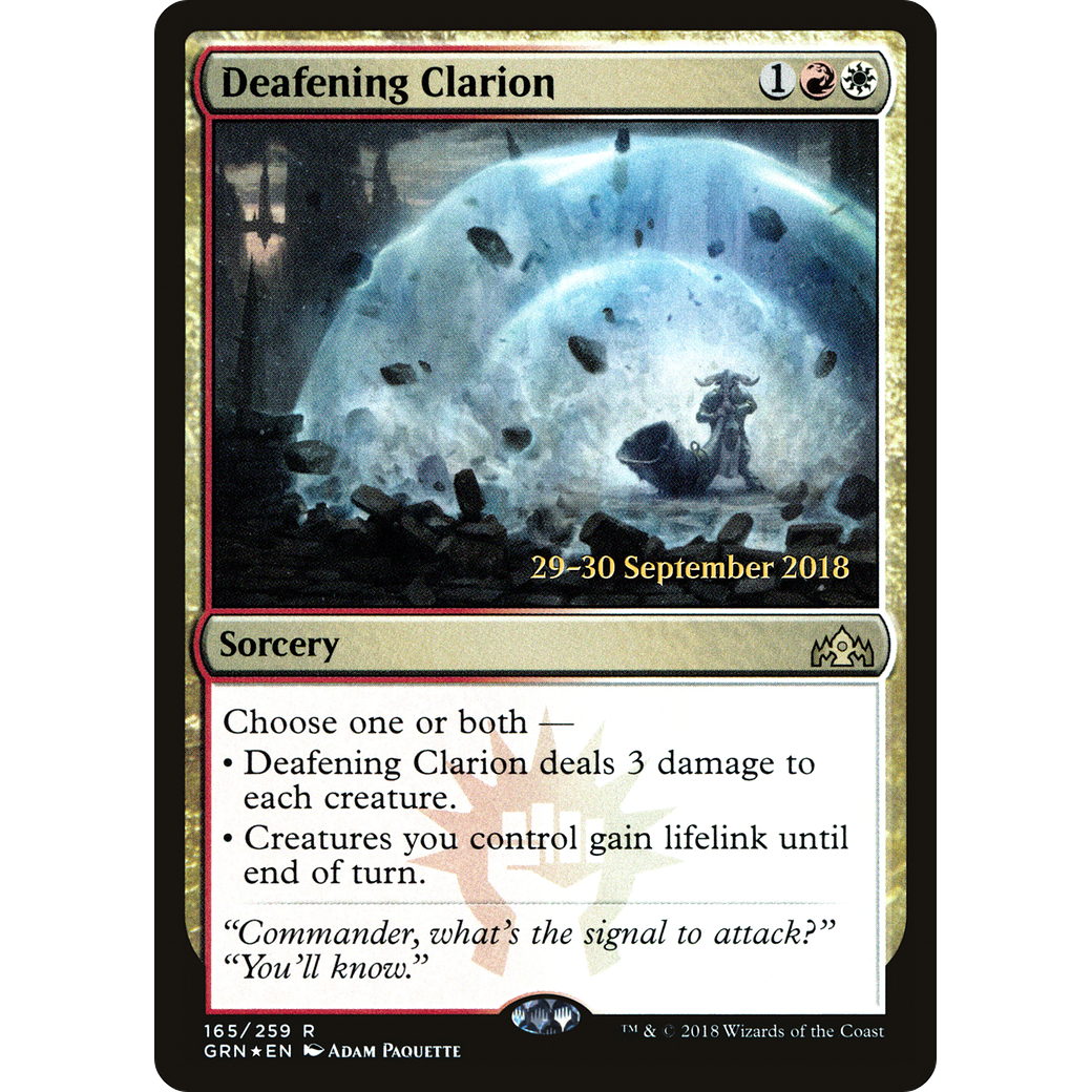 Deafening Clarion (PRE-165) - Guilds of Ravnica Promos Foil