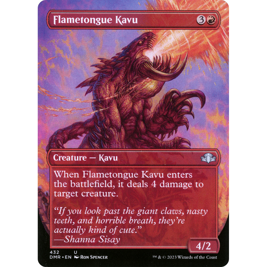 Flametongue Kavu (Borderless) (DMR-432) - Dominaria Remastered (Borderless)
