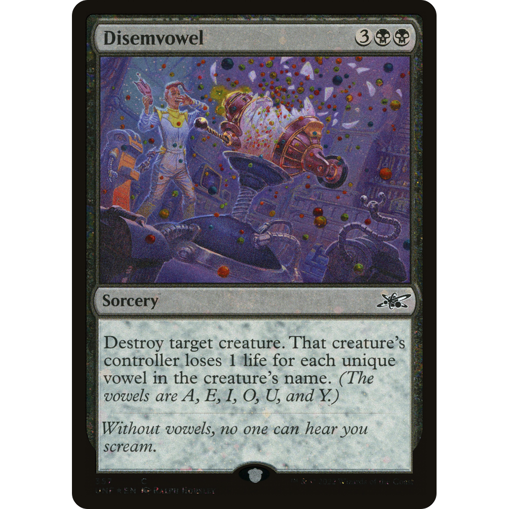 Disemvowel (Galaxy Foil) (UNF-357) - Unfinity Foil