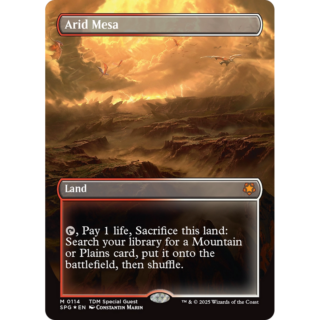 Arid Mesa (Borderless) (Dragonscale Foil) (SPG-114) - Special Guests (Borderless) Foil