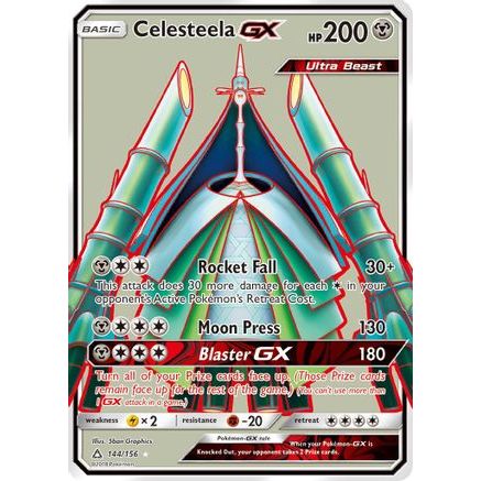 Celesteela GX (Full Art) 144/156 - SM  Ultra Prism Holofoil
