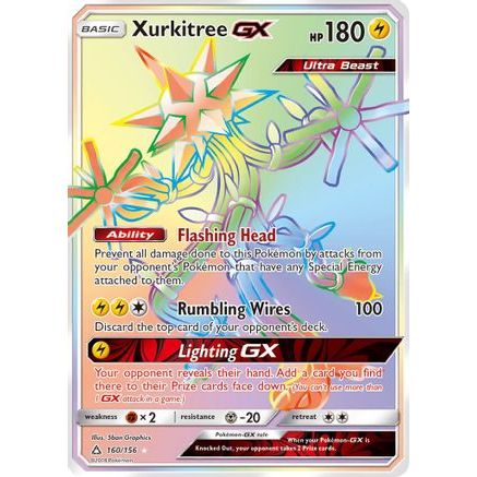Xurkitree GX (Secret Rare) 160/156 - SM Ultra Prism Holofoil