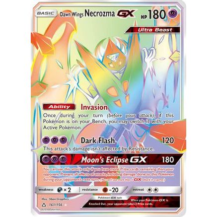 Dawn Wings Necrozma GX (Secret Rare) 161/156 - SM Ultra Prism Holofoil