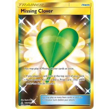 Missing Clover (Secret Rare) 168/156 - SM Ultra Prism Holofoil
