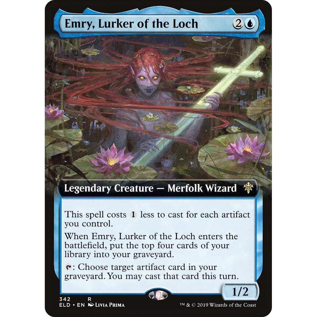Emry, Lurker of the Loch (Extended Art) (ELD-342) - Throne of Eldraine: (Extended Art) Foil