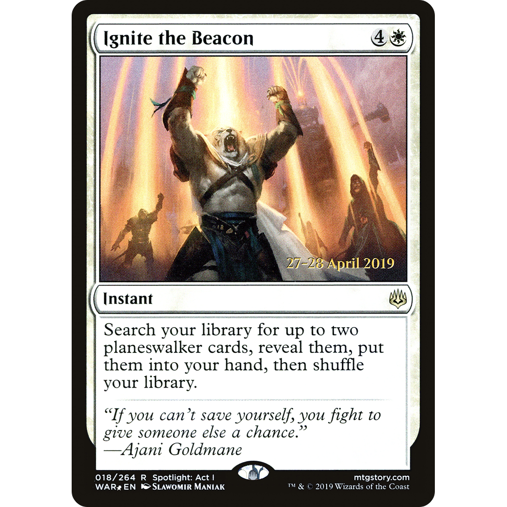 Ignite the Beacon (PRE-018) - War of the Spark Promos Foil