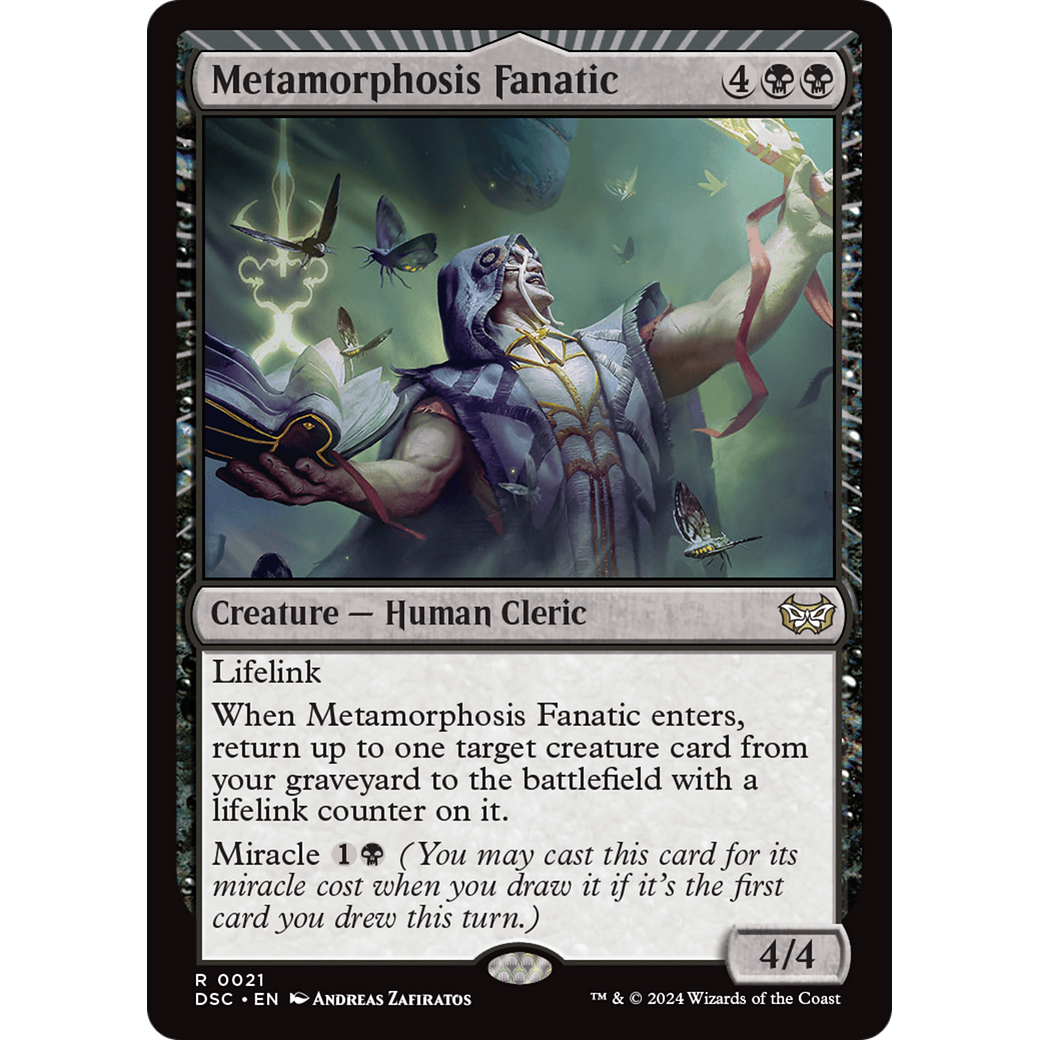 Metamorphosis Fanatic (DSC-021) - Duskmourn: House of Horror Commander: (miracle)