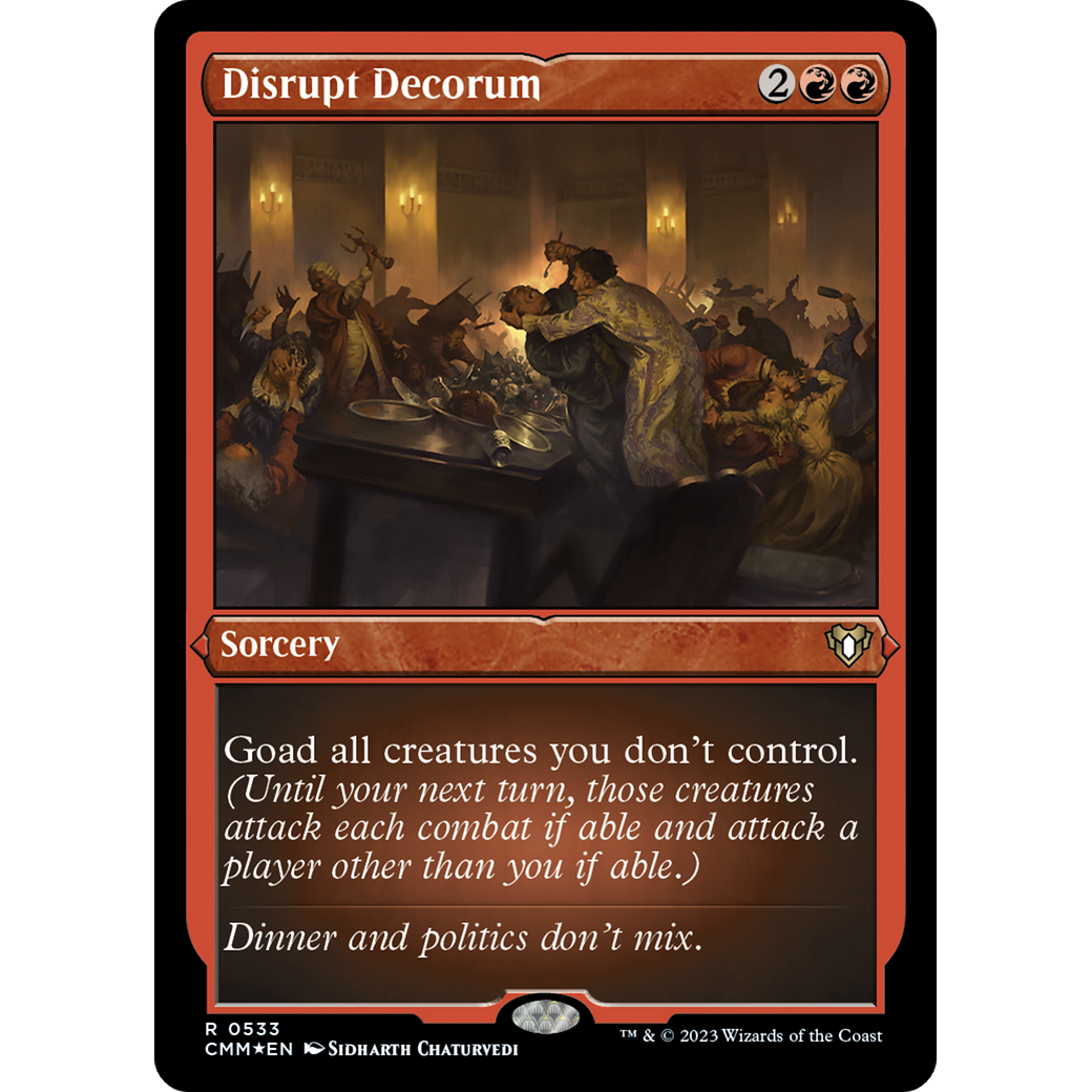 Disrupt Decorum (CMM-533) - Commander Masters Etched Foil