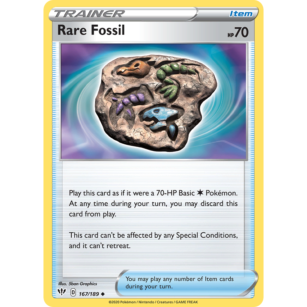 Rare Fossil 167/189 - SWSH03 Darkness Ablaze