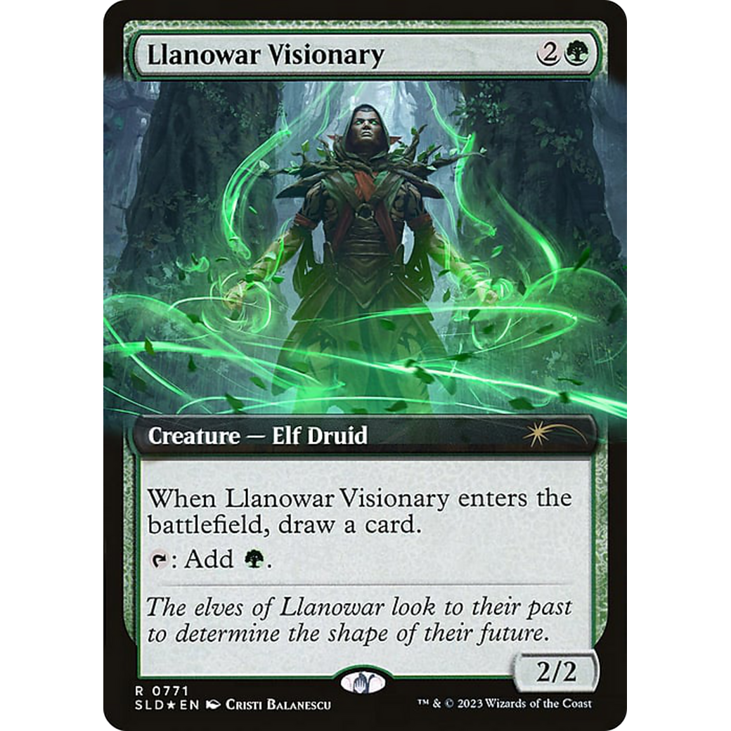 Llanowar Visionary (Extended Art) (SLD-771) - Secret Lair Drop: (Extended Art) Foil