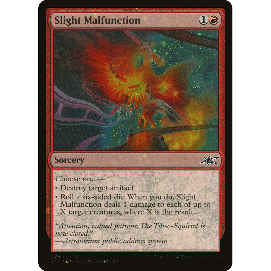 Slight Malfunction (Galaxy Foil) (UNF-409) - Unfinity Foil