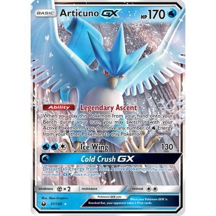 Articuno GX 31/168 - SM Celestial Storm Holofoil