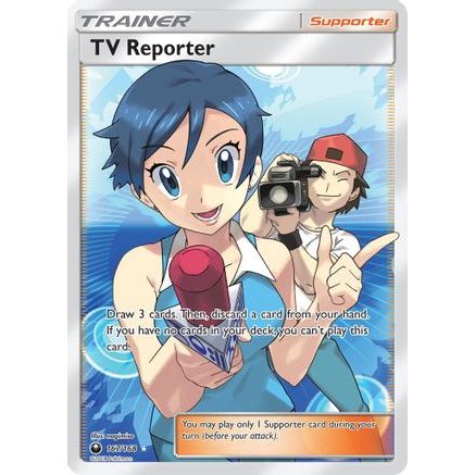 TV Reporter (Full Art) 167/168 - SM Celestial Storm Holofoil