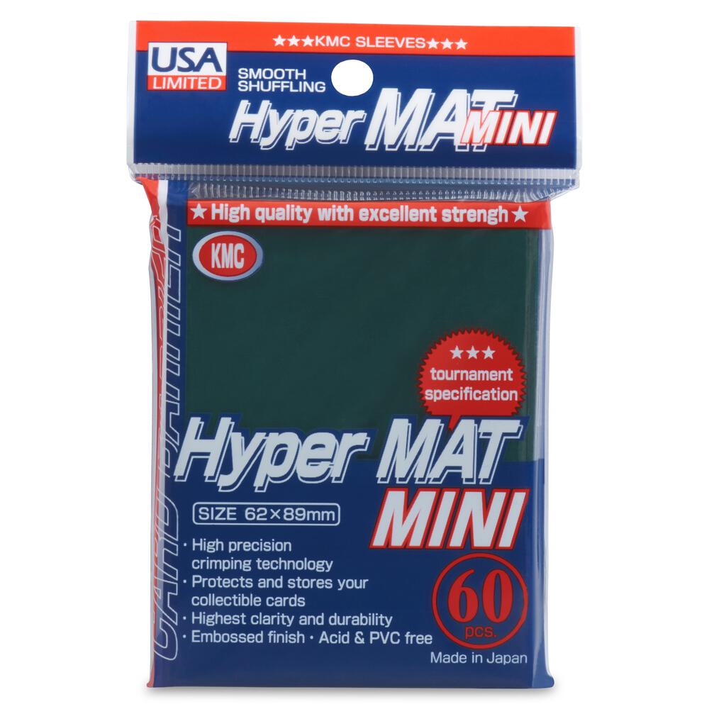 KMC Mini Hyper Mat Sleeves USA Pack Green 60CT (Matte)